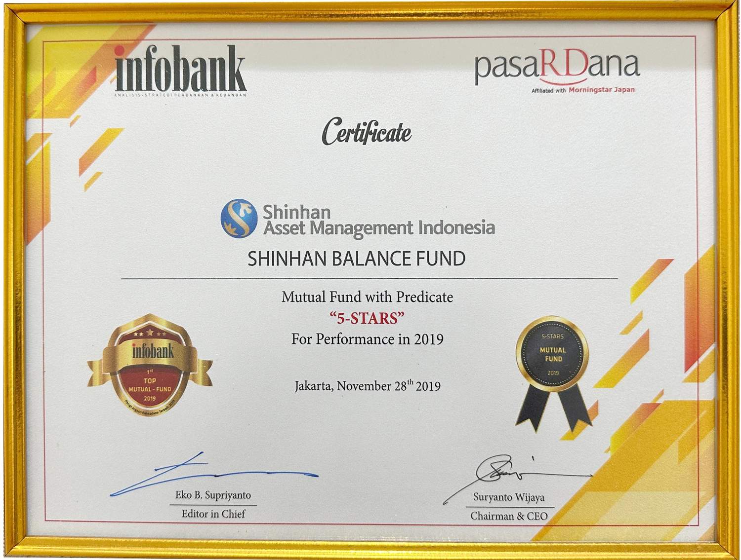 Mutual Fund with Predicate "5-STARS" Shinhan Balance Fund